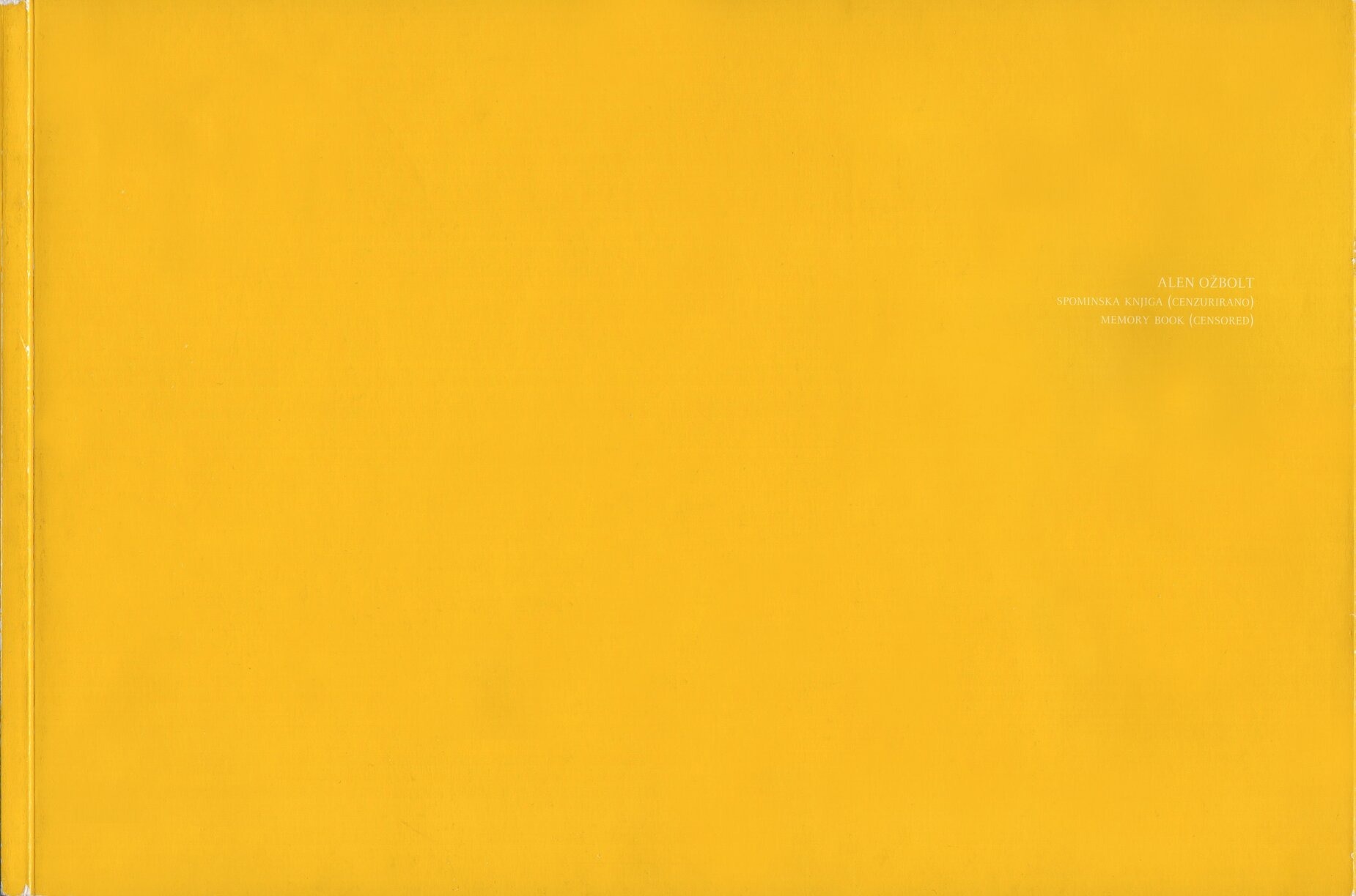 Alen Ožbolt. Spominska knjiga (cenzurirano)